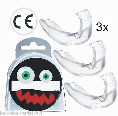 3x CE geprüft BAY  3er SET KIDS Zahnschutz Mundschutz Kinder Zahnschützer Junior