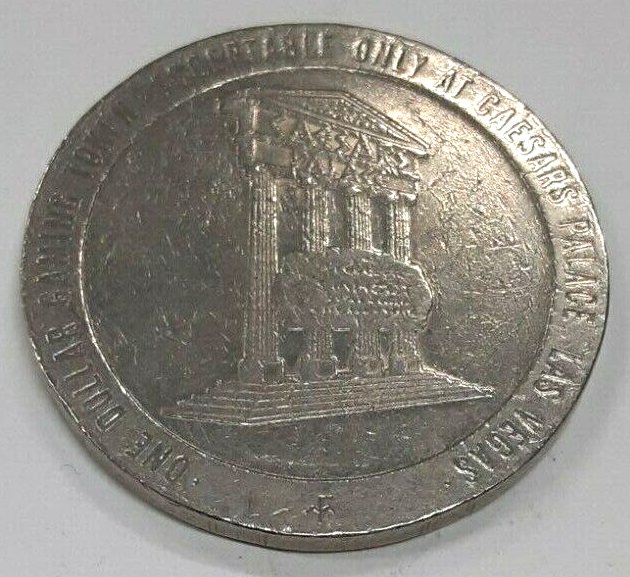 1980 Caesars Palace Casino Las Vegas, Nevada $1 Gaming Token by