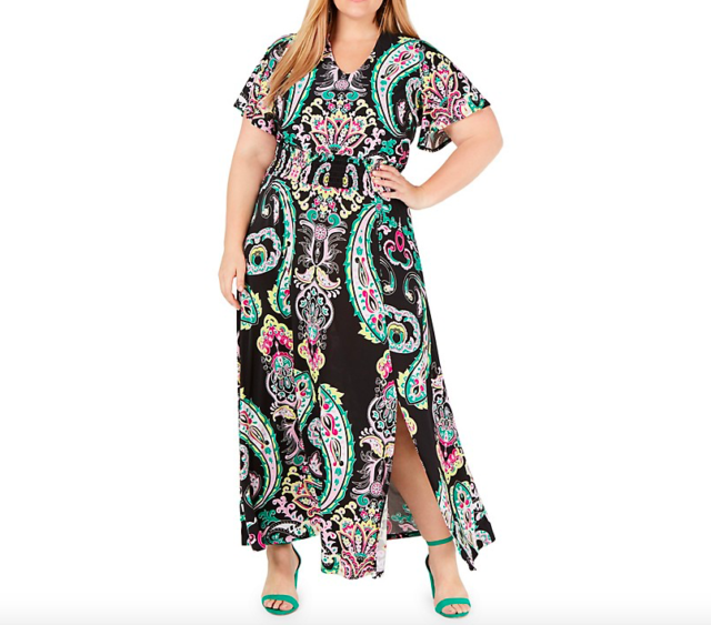 chinese dress ladies Floral Multi Plus Size Print Maxi Dress – STEVEN WICK main image 1