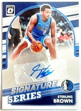 Sterling Brown 2022 Donruss Optic Signature Series AUTO # SS-SBR - Mavericks