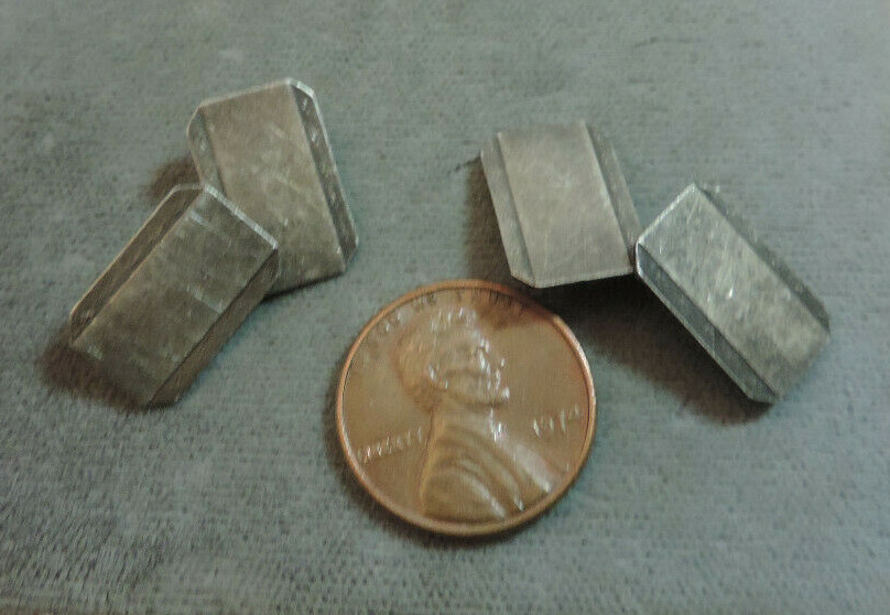 British Vintage Silver Rectangle Double Cuff Link… - image 3