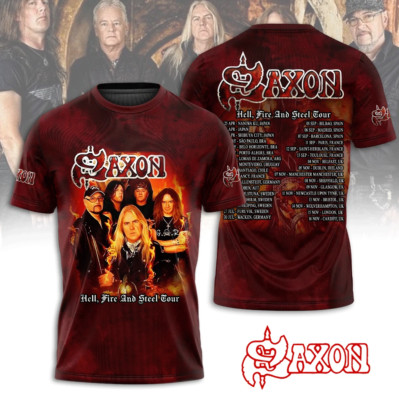 Saxon band  Tour 2025 3D T-Shirt Size S-5XL Men And Women MR989