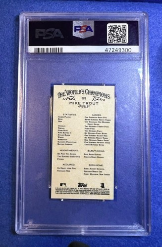 2019 Topps Allen and Ginter Mini Exclusive RIP EXT #383 Mike Trout PSA 9 - Picture 2 of 2