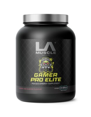 LA Muscle Gamer Pro Elite - Stärkste Gaming Ergänzung - Cherry Almond Geschmack