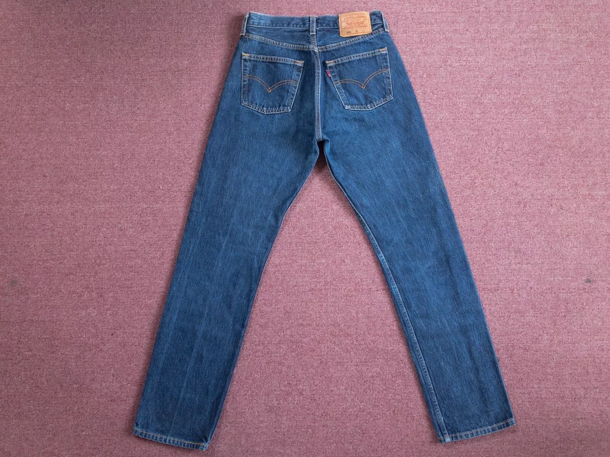 Vintage Levis 501 Jeans Faded Blue Medium Wash Distressed High 