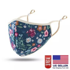 Flowers Face Masks Washable Adjustable Reusable Adult Cloth US Seller Fast Ship