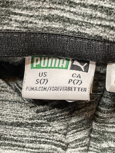 Puma Youth Unisex Black Gray Zip Up Sweatshirt Jacket Size S - Picture 4 of 4
