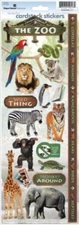 Zoo Giraffe Elephant Zebra Lion Tiger Koala Penguin Monkey Paper House Stickers