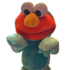 Elmo Dino Stomp Dancing Talking Plush Sesame Street 13  Tested Works W/Batteries