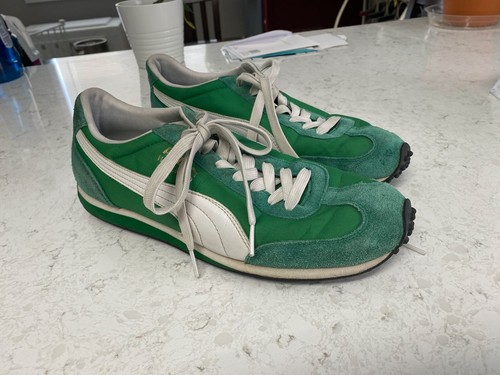 puma whirlwind green yellow