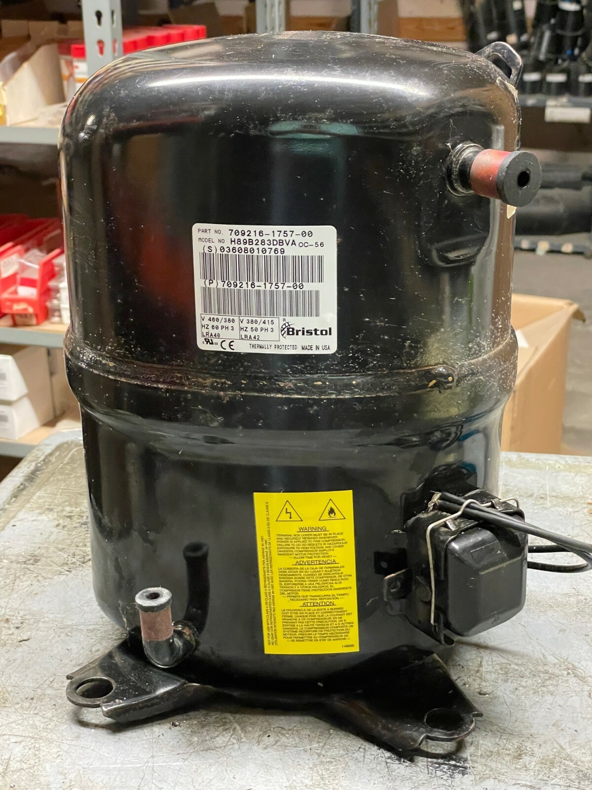 Bristol Reciprocating 2 Ton Compressor R410A 380/460/3 H89B283DBVA eBay