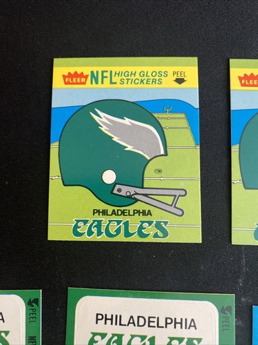 PHILADELPHIA EAGLES 1977 FLEER TEAM ACTION STICKER lot of 9 - Picture 3 of 11