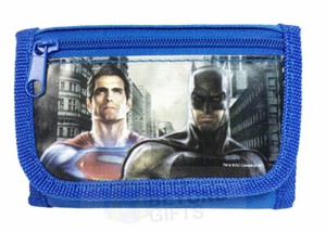 BRAND NEW WITH TAGS BLUE Batman Tri-Fold Wallet 4.5/" x 3.25/"