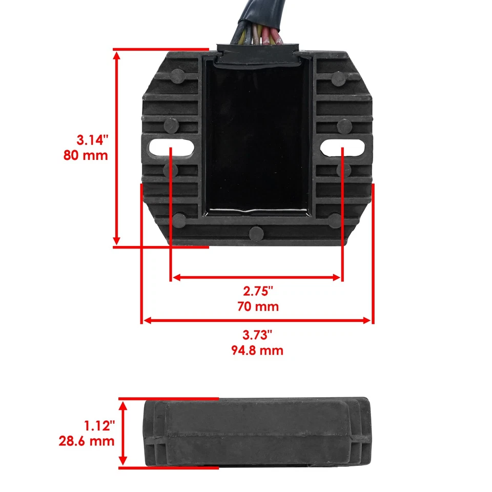 Выпрямитель регулятор Caltric для Kawasaki Prairie 400 KVF400 4X4 1997 1998 - Изображение 2 из 4
