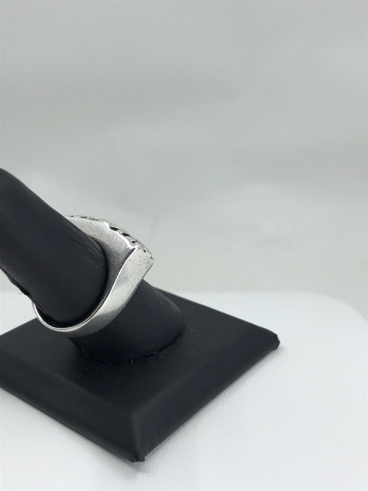 Scrollwork Square Top Rectangle Ring Sterling Sil… - image 6