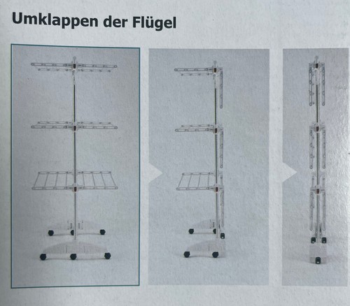 hanuri OneTouch klappbarer Wäscheständer Turm Wäschetrockner - Bild 8 von 10