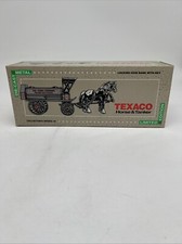 1991 Ertl 1900s Style Texaco Horse and Tanker Die Cast Metal Coin Bank NIB