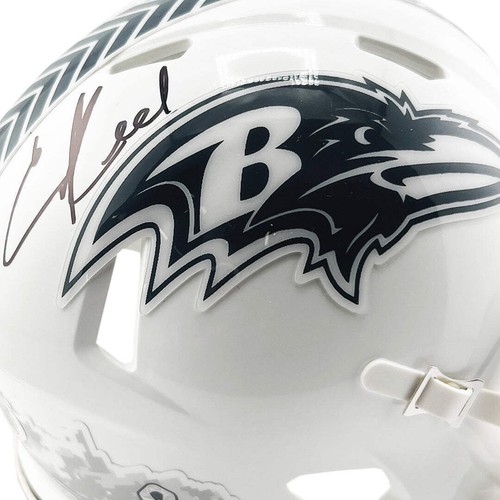 Ed Reed Signed Baltimore Ravens Salute to Service 2024 Mini Football Helmet (JSA - Picture 2 of 3