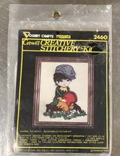 Moppets Warmin' The Bench Vogart Crafts Crewel Creative Stitchery Kit Football