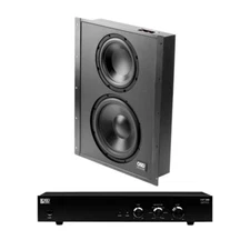 OSD In Wall Dual 8" Subwoofer for Home Theaters + SMP300 Subwoofer Amplifier