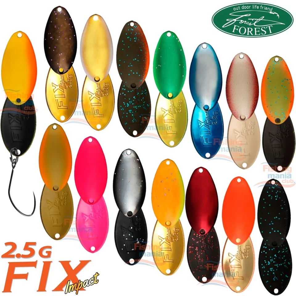 Forest FIX IMPACT 2,5 g 25 mm Flächenforellenlöffel verschiedene Farben