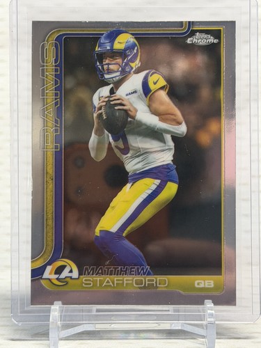 2025 Topps Chrome Mathew Stafford #169 Base Card  LA Rams NFL MVP Buyback - Picture 1 of 2
