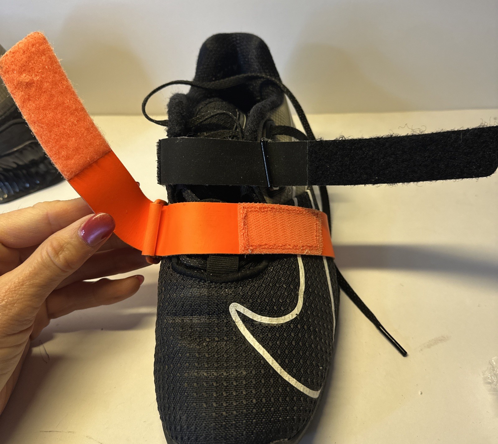 Nike Romeleos 4  Size 7.5 Men’s Weightlifting Sneakers Black Orange Training image 8