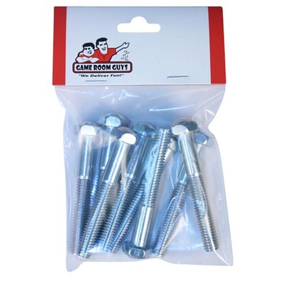 Extended Pinball Machine Leg Bolt - 2-3/4'' - Chrome - Set of 8