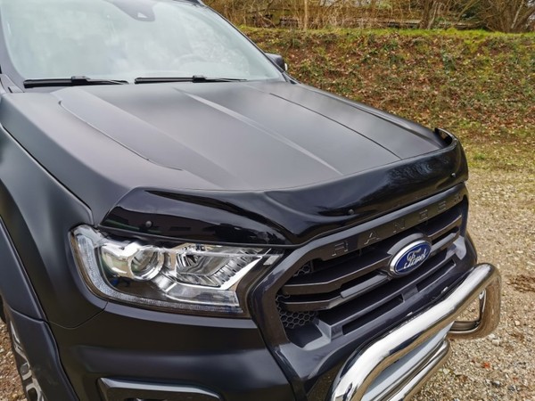 Passend FüR Ford Ranger (16-22) Bonnet Bug Deflector Insekten Steinschlag Schutz-image