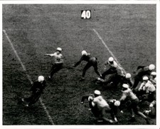 LD415 1938 Original Photo YALE BULLDOGS CLINT FRANK TACKLED vs CORNELL BIG RED