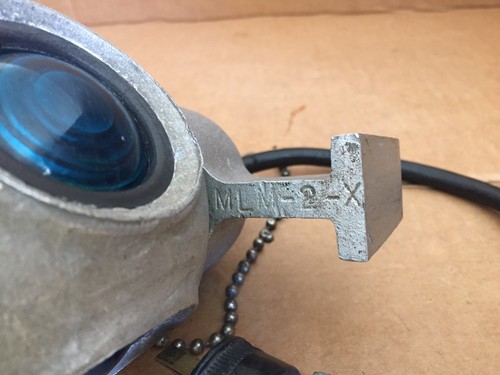 LAMPE FEU DE POSITION VINTAGE CHEMIN DE FER CABOOSE - ATTRIBUÉE PYLE NATIONAL - VERRE - Photo 5/12