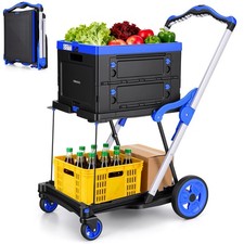 Collapsible Shopping Cart with Wheels Multi use Functional Collapsible Carts ...