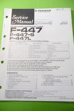 Manuale Di Servizio Per Pioneer F-447, ORIGINALE