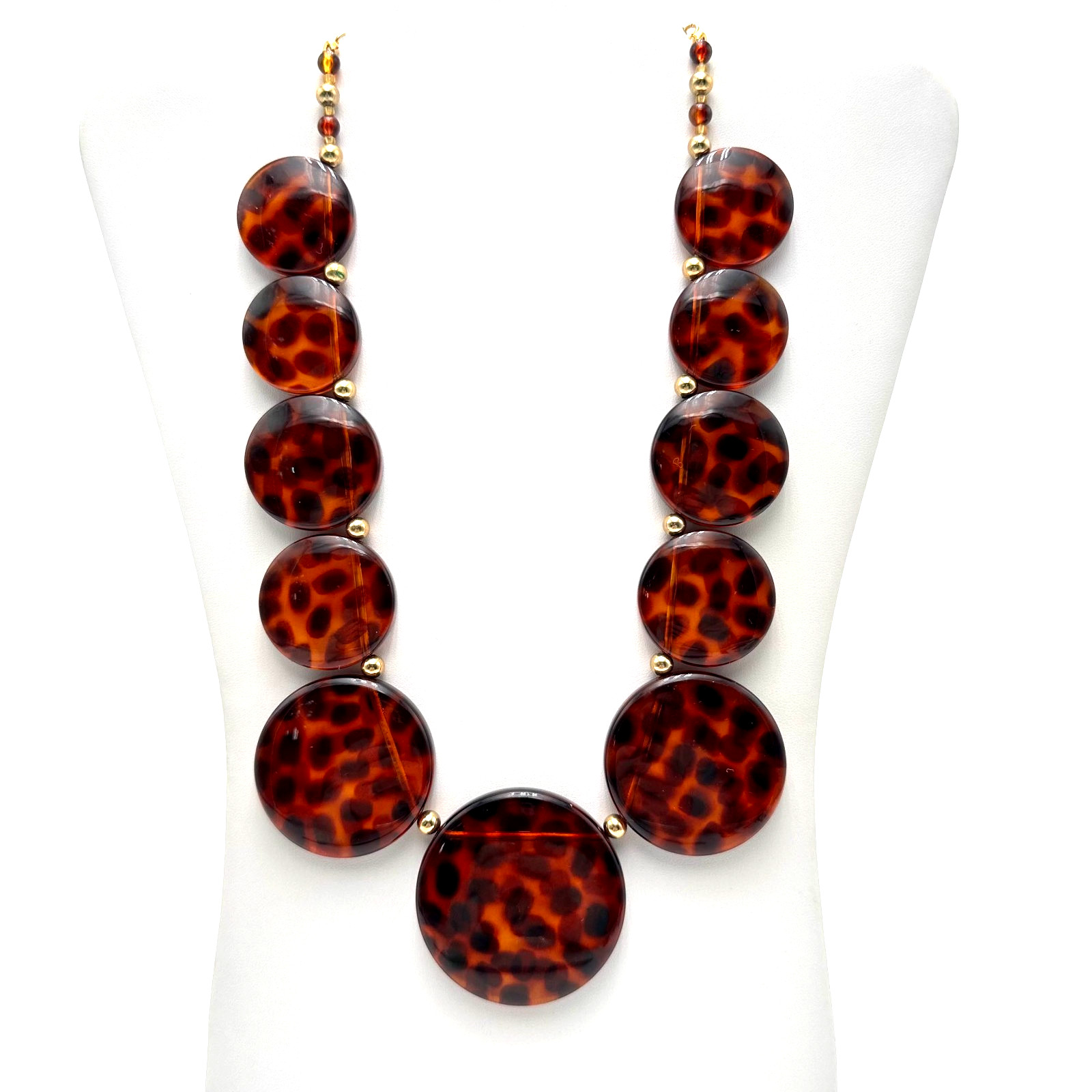 Joan Rivers Tortoise Shell Leopard Print Statemen… - image 1