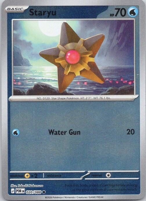 2026 Pokemon Card #020/085 Staryu Holofoil