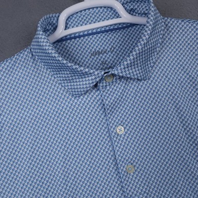 johnnie-O Jefferson Polo Shirt Mens XL Blue Carolina Gaffey Cup Golf Performance