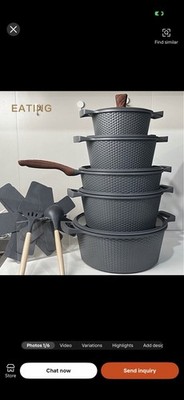 Antihaftbeschichtet Keramik Topf 12er Set Perfekt zum Kochen und Backen Leicht zu reinigen
