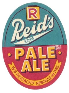 Beer Label: Reid Newcastle on Tyne Pale Ale 84mm tall