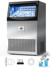 Commercial Ice Maker Machine, 110LBS/24H with 33LBS Large Storage Capacity, 50 I