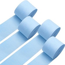 Powder Blue Crepe Paper Streamers 4 Rolls 328ft Pack of Party Streamers Party