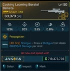 Borderlands 4 • MODDED •🚀18 Shot Ballista Sniper 2 Million DPS Lvl 50✅PS Xbox