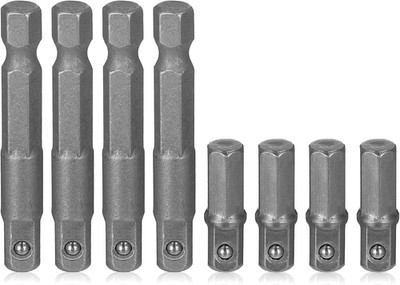 8 Stückstecknuss Adapter, 1/4'' Sechskantschaft Universal Sechskant Adapter Steck