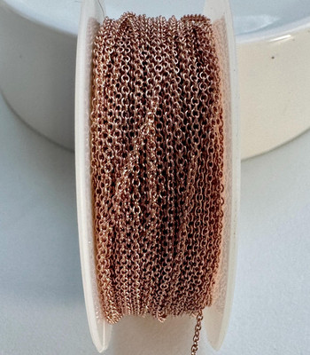 1.2mm x 1.1mm Premium Quality Round Cable Chain Rose Gold Filled 14K (P4806)