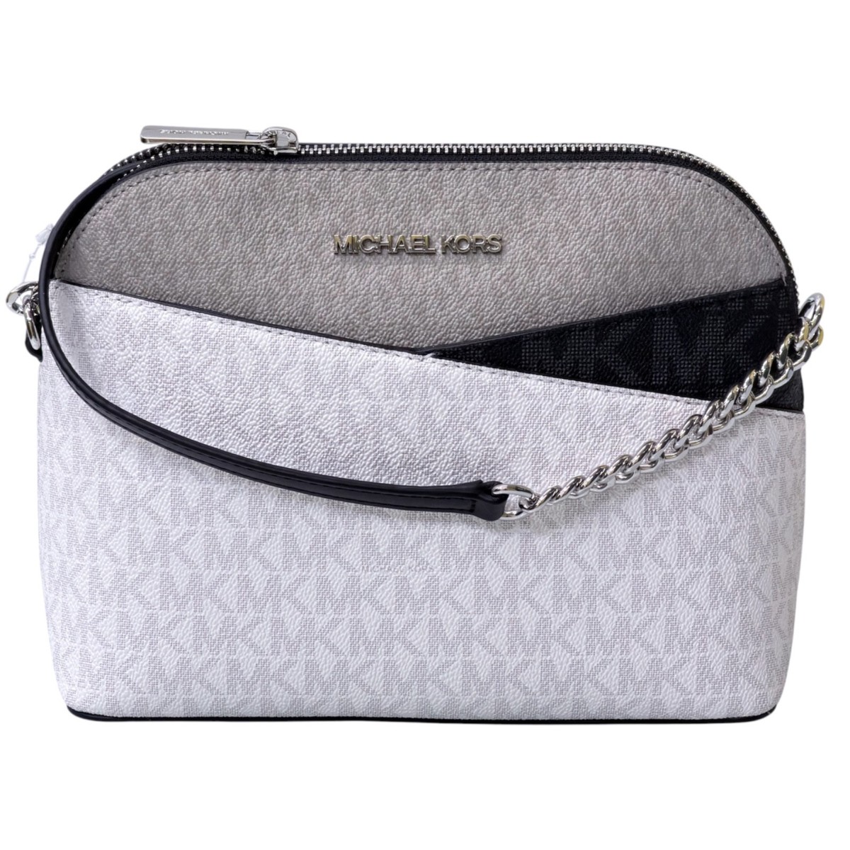 Michael Kors Jet Set Travel MD Dome Crossbody Bag MK Signature