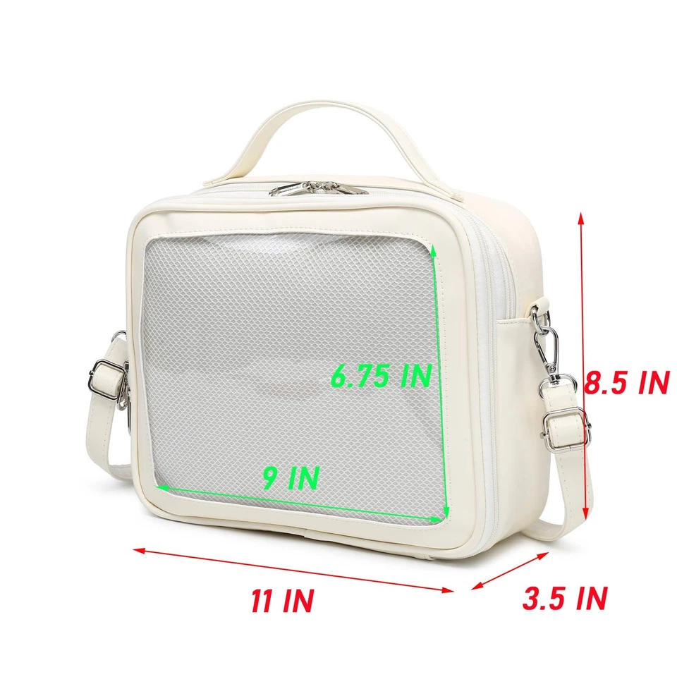 Ita Bag Backpack Crossbody Bag Kawaii Pin Display Bag Denim PU Messenger Shou... - Image 2 of 4