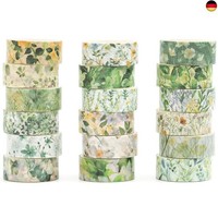 Blumen Washi Tape Set 18 Rollen Dekoratives Klebeband Bunt FüR Scrapbooking,