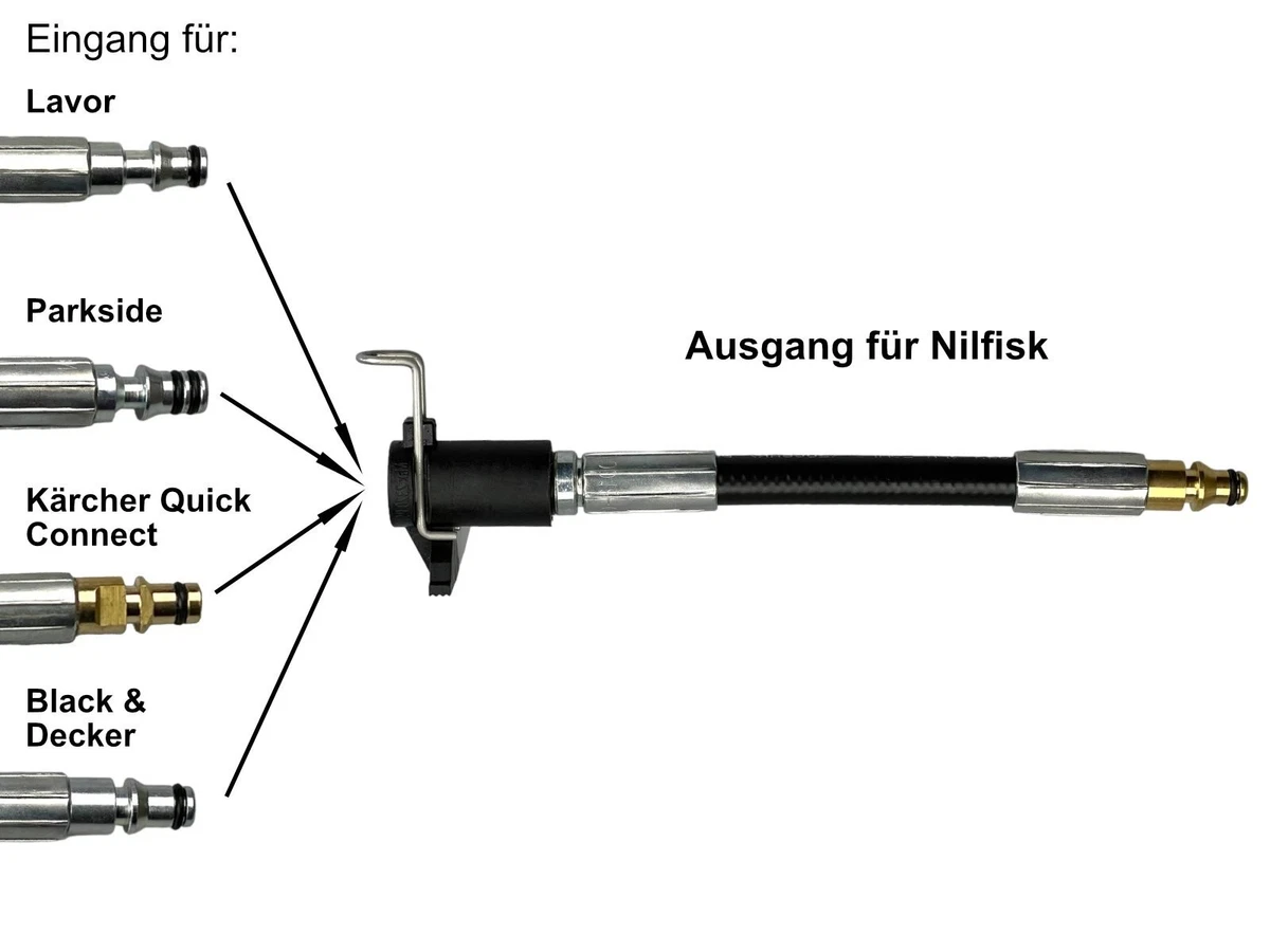 2 Adaptateurs Pour Nettoyeur Haute Pression Kärcher K2, K3, K4, K5, K6, K7, Avec Raccord Rapide M22IG, Fixation Facile Pour Le Nettoyage Haute Pression (noir