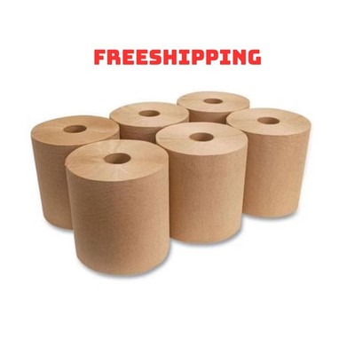Morcon Paper R6800 8'' x 800' 1-Ply Universal Roll Towels - Brown (6/CT) New