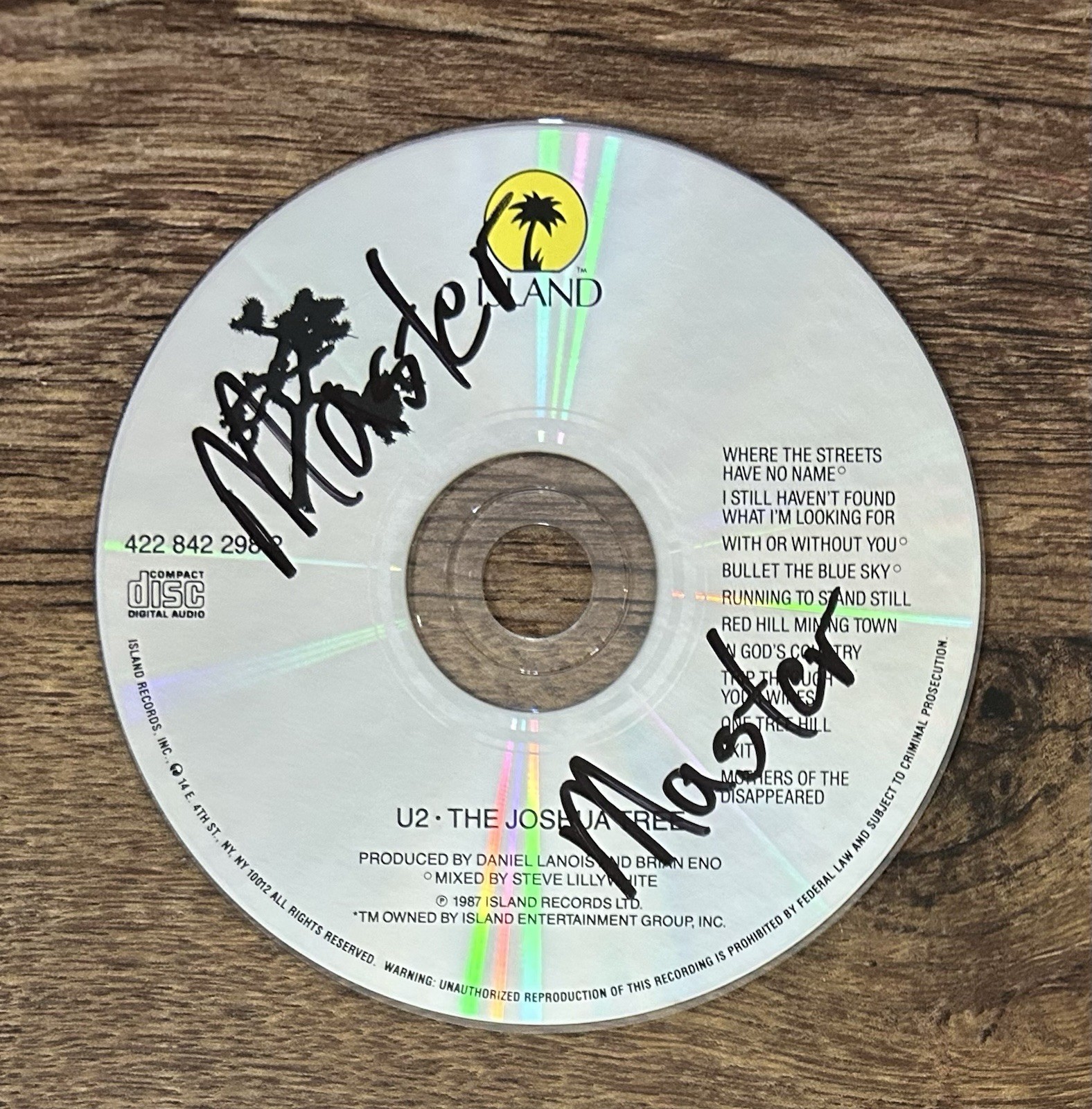 Joshua Tree by U2 (CD RARE COPY)