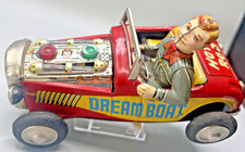 TN Nomura Japanese Dream Boat Hot Rod Battery Operated Tin Toy 50's Style Car